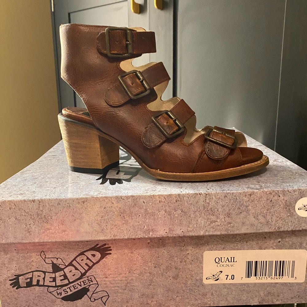 Freebird by Steven Quail Brown Heeled Sandals